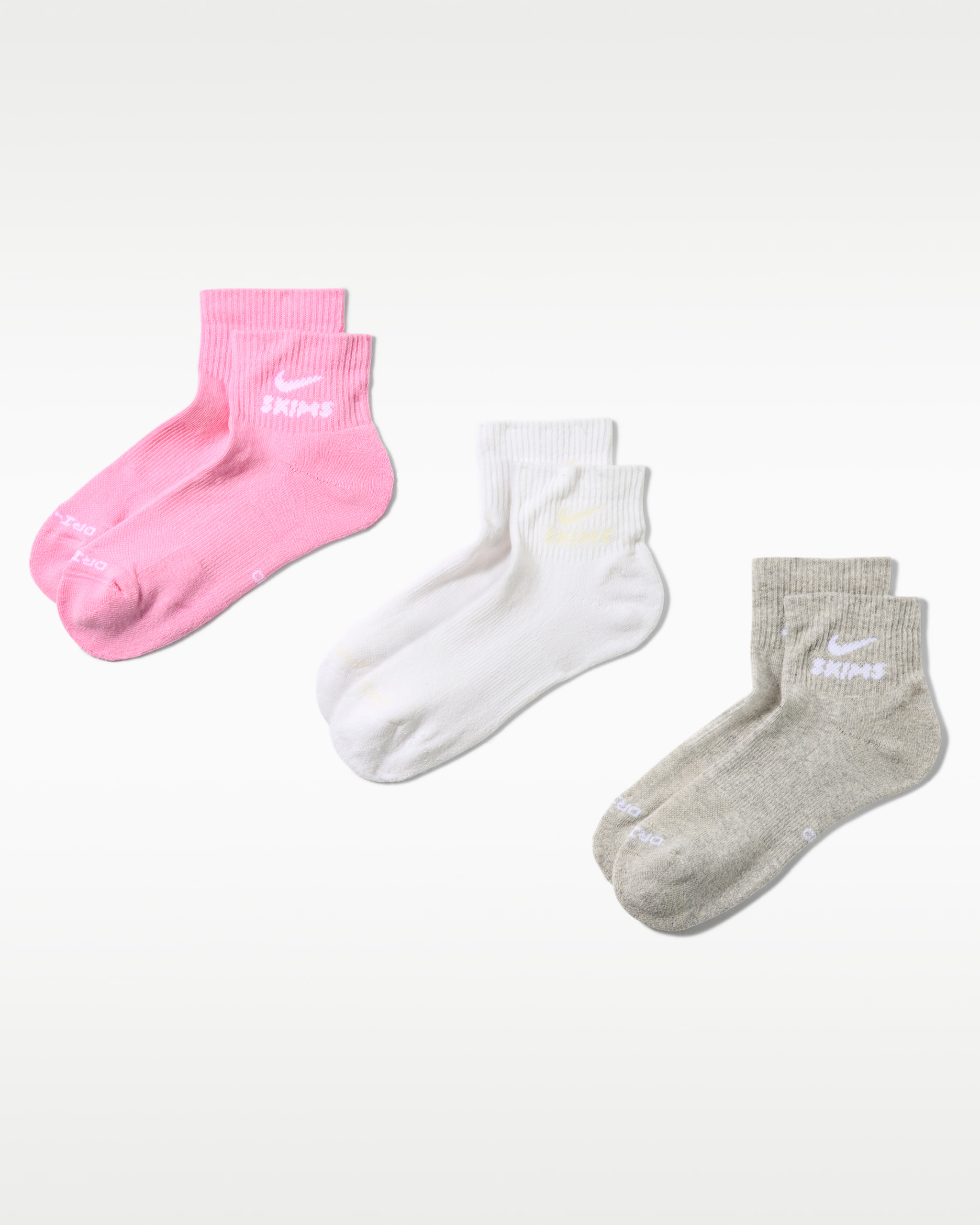 NikeSKIMS Women's Dri-FIT Quarter Socks (3 Pairs). Nike.com